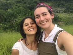 Luiza and I on our first day.